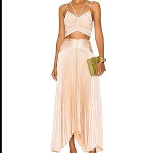 A.L.C. Women's Cream Pleated Skirt